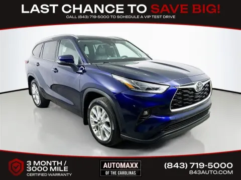 Blue 2023 Toyota Highlander Limited for sale in Summerville, SC