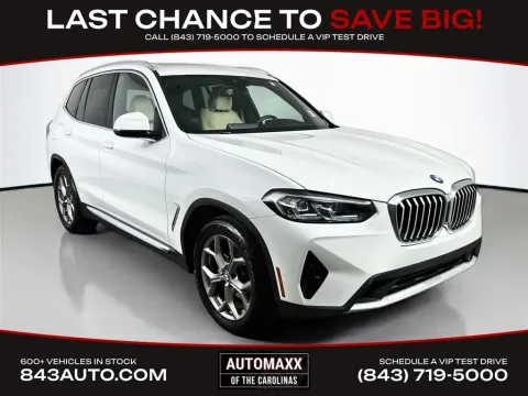 White 2022 BMW X3 sDrive30i for sale in Summerville, SC