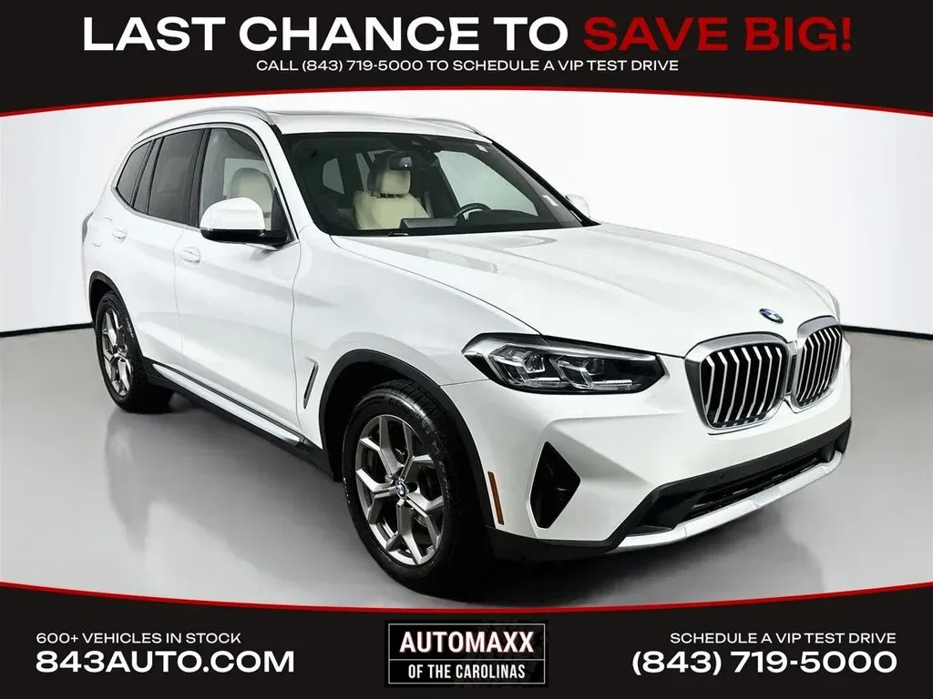White 2022 BMW X3 sDrive30i for sale in Summerville, SC