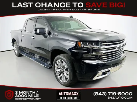 Black 2021 Chevrolet Silverado 1500 High Country for sale in Summerville, SC