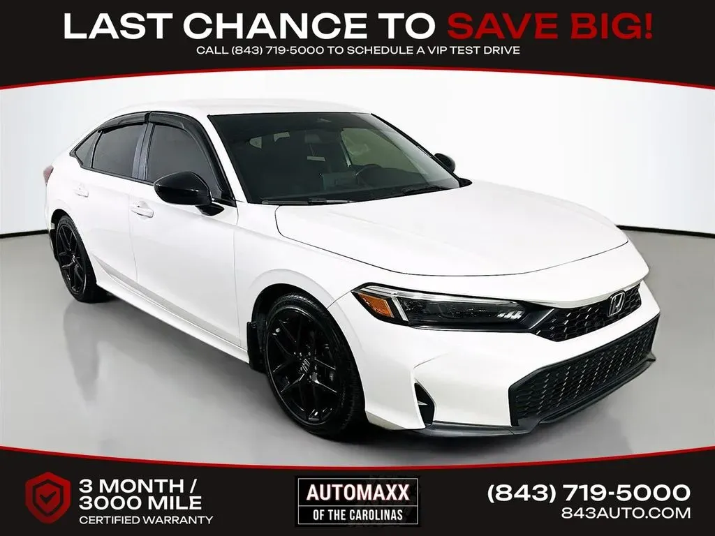 White 2025 Honda Civic Sport for sale in Summerville, SC