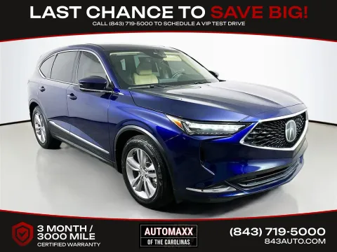 Blue 2022 Acura MDX 3.5L for sale in Summerville, SC