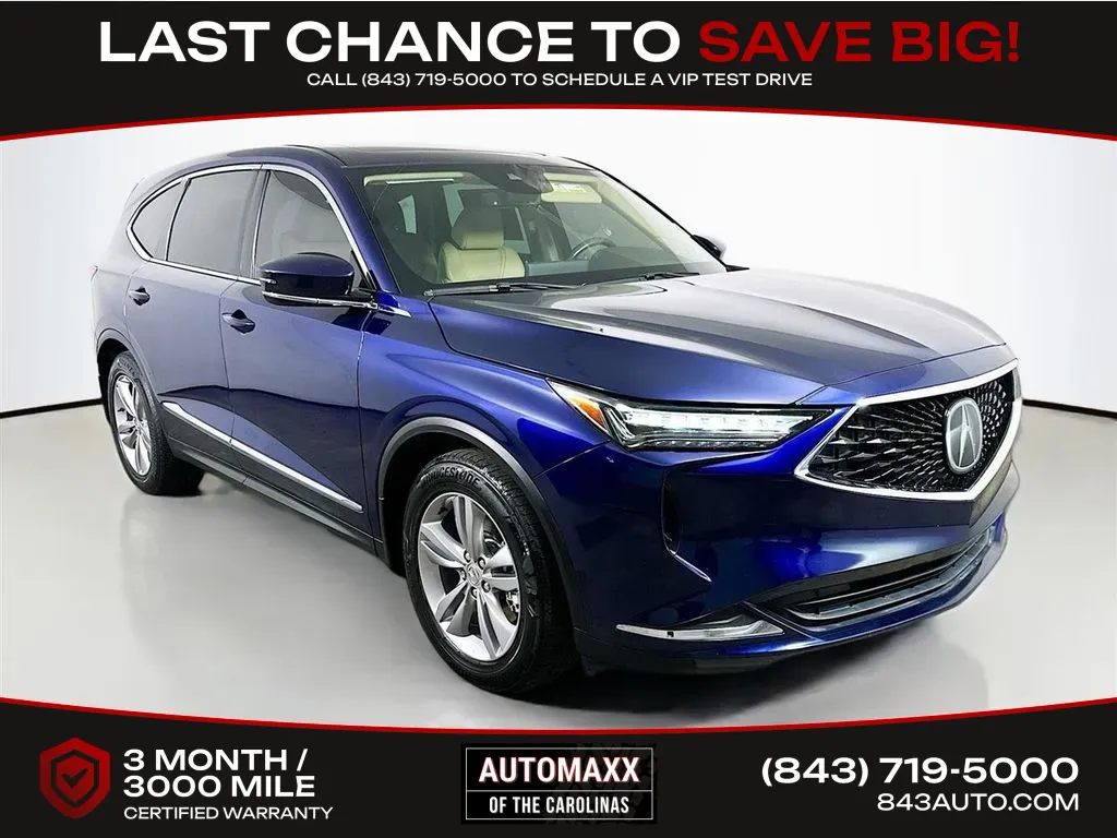 Blue 2022 Acura MDX 3.5L for sale in Summerville, SC