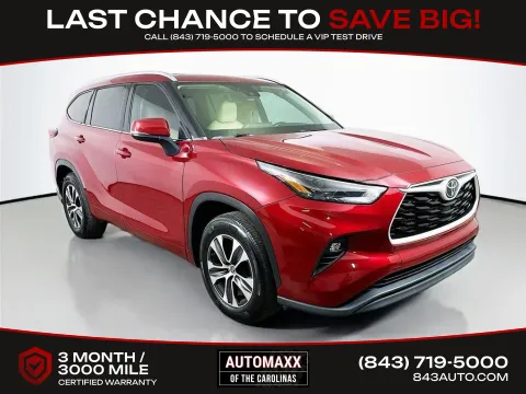 White 2022 Toyota Highlander XLE for sale in Summerville, SC
