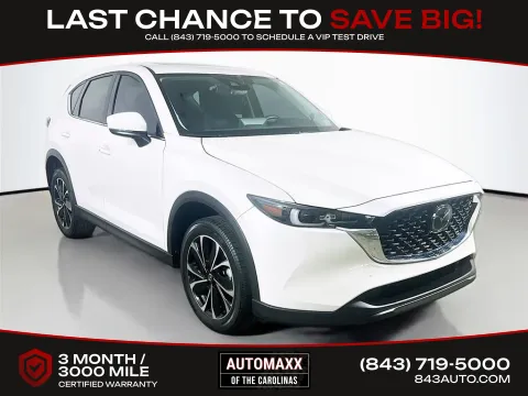 White 2023 Mazda CX-5 2.5 S Premium Package for sale in Summerville, SC