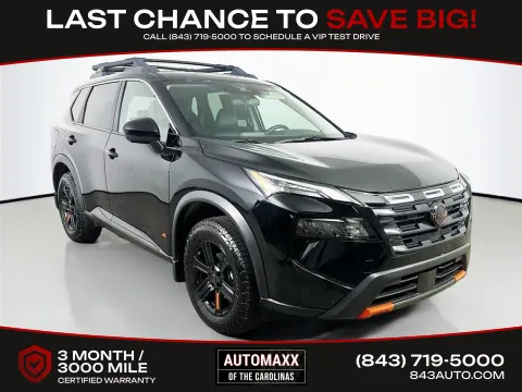 Black 2025 Nissan Rogue Rock Creek for sale in Summerville, SC