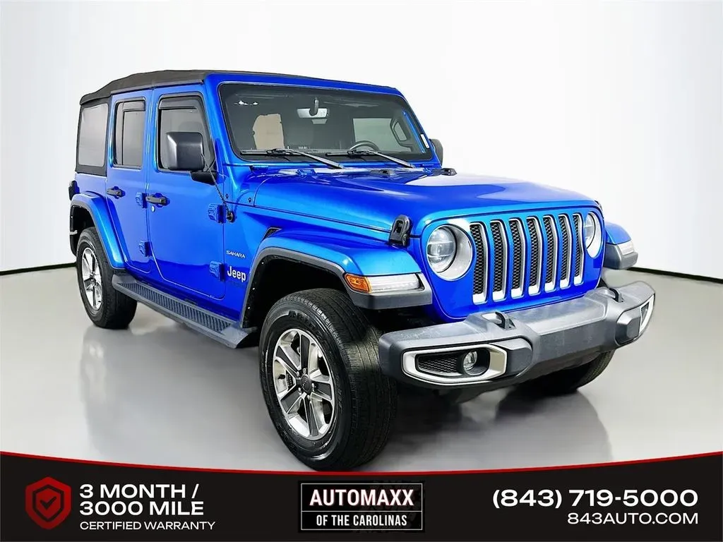 Blue 2022 Jeep Wrangler Unlimited Sahara for sale in Summerville, SC