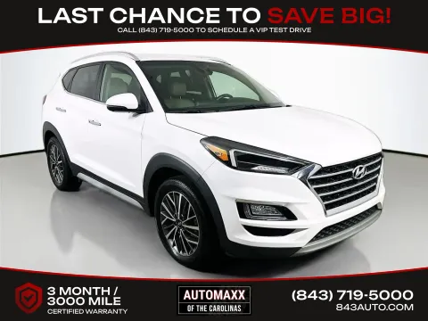 White 2021 Hyundai Tucson Limited for sale in Summerville, SC