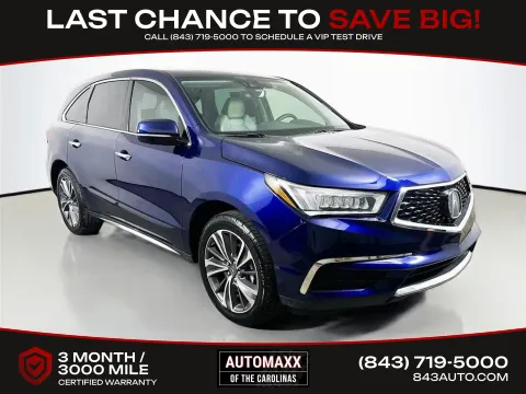Blue 2019 Acura MDX 3.5L Technology Package for sale in Summerville, SC
