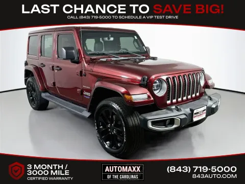 Red 2021 Jeep Wrangler Unlimited Sahara 4xe for sale in Summerville, SC