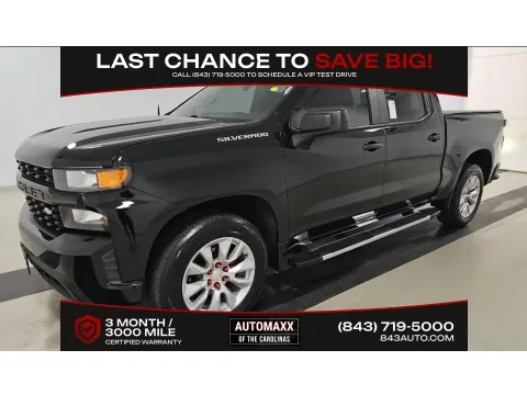 Black 2019 Chevrolet Silverado 1500 Custom for sale in Summerville, SC