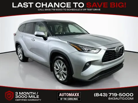Silver 2023 Toyota Highlander Limited for sale in Summerville, SC