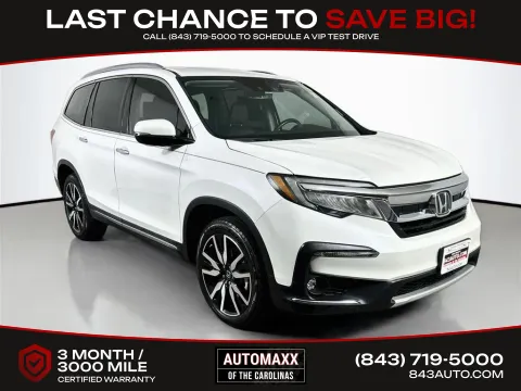 White 2021 Honda Pilot Touring for sale in Summerville, SC