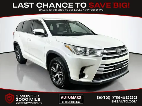White 2018 Toyota Highlander LE for sale in Summerville, SC
