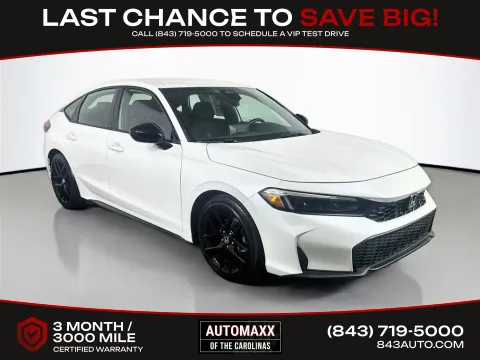 White 2025 Honda Civic Sport for sale in Summerville, SC