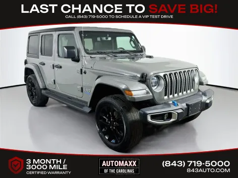 Gray 2022 Jeep Wrangler Unlimited Sahara 4xe for sale in Summerville, SC