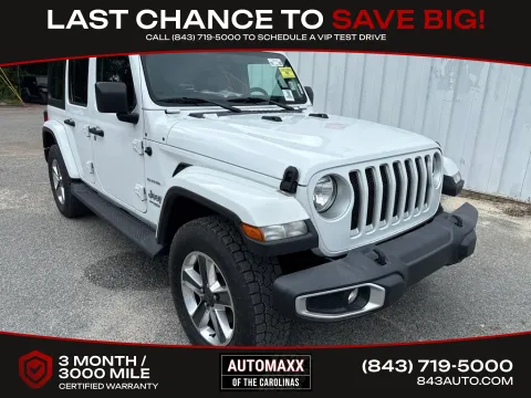 White 2021 Jeep Wrangler Unlimited Sahara for sale in Summerville, SC