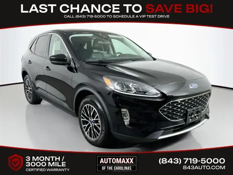 Black 2022 Ford Escape Plug-In Hybrid SEL for sale in Summerville, SC