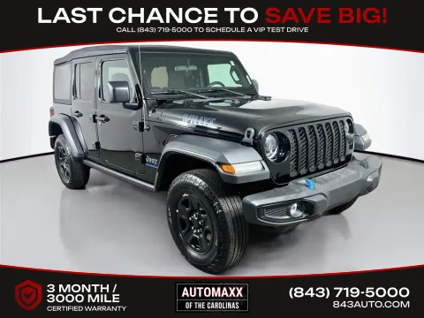 Black 2023 Jeep Wrangler Willys 4xe for sale in Summerville, SC