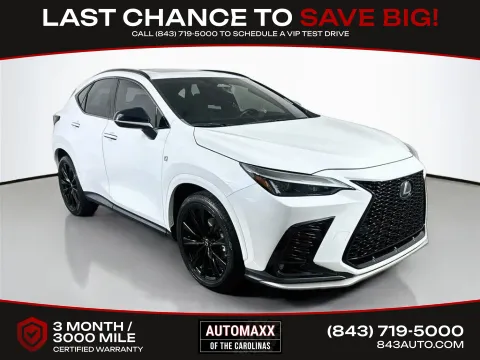 White 2024 Lexus NX 350 F SPORT Handling for sale in Summerville, SC