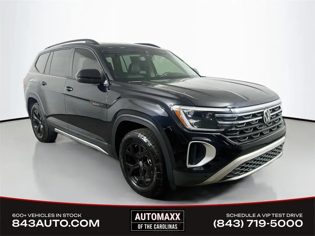 Black 2025 Volkswagen Atlas 2.0T Peak Edition for sale in Summerville, SC