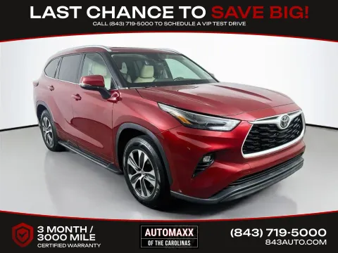 White 2022 Toyota Highlander XLE for sale in Summerville, SC