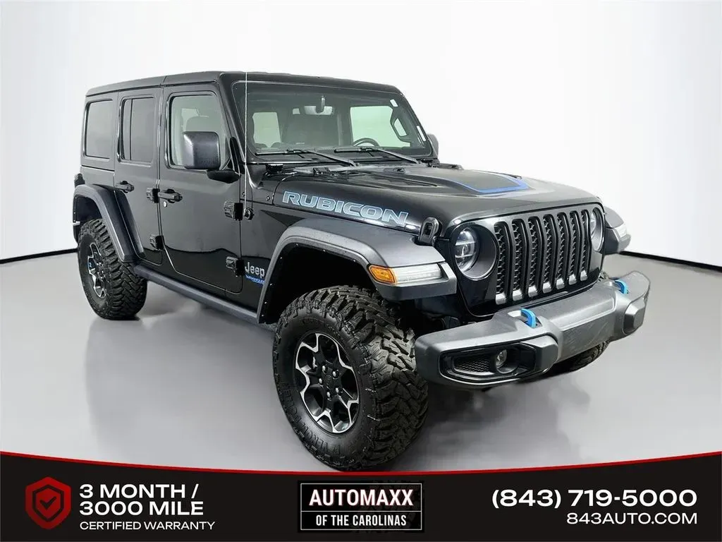 Black 2022 Jeep Wrangler Unlimited Rubicon 4xe for sale in Summerville, SC
