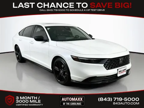White 2024 Honda Accord Hybrid Sport-L for sale in Summerville, SC