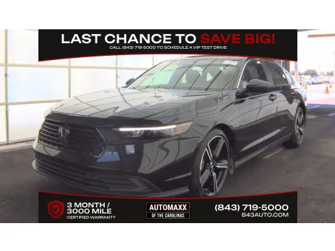 Black 2025 Honda Accord Hybrid Sport for sale in Summerville, SC