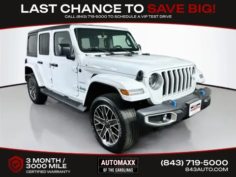 White 2023 Jeep Wrangler Sahara 4xe for sale in Summerville, SC