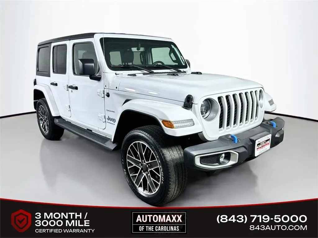 White 2023 Jeep Wrangler Sahara 4xe for sale in Summerville, SC