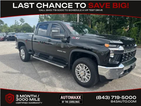 Black 2020 Chevrolet Silverado 2500HD LT for sale in Summerville, SC