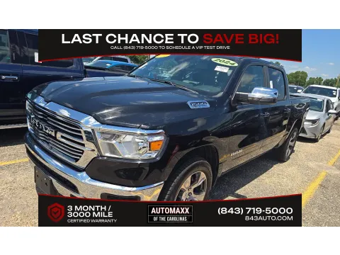 Black 2024 Ram 1500 Laramie for sale in Summerville, SC