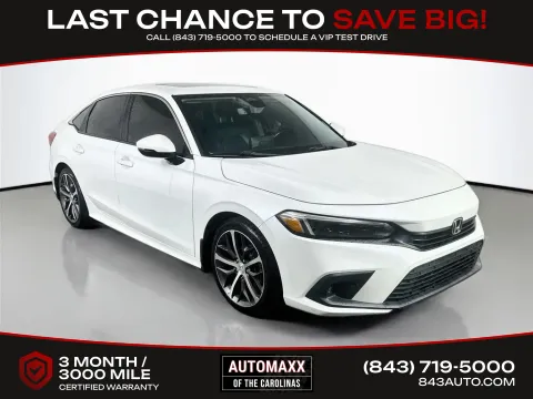 White 2022 Honda Civic Touring for sale in Summerville, SC