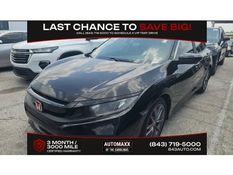 Black 2019 Honda Civic EX for sale in Summerville, SC