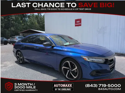 Blue 2021 Honda Accord Sport for sale in Summerville, SC
