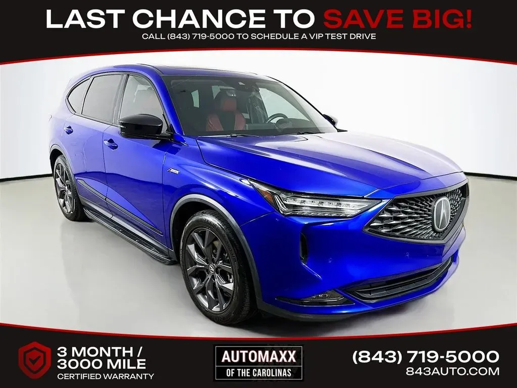 Blue 2022 Acura MDX A-Spec for sale in Summerville, SC