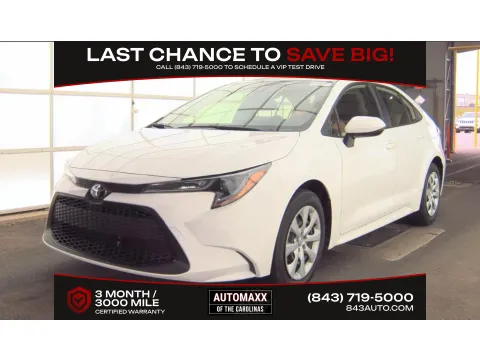 White 2022 Toyota Corolla LE for sale in Summerville, SC