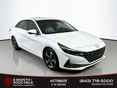 White 2021 Hyundai Elantra Limited for sale in Summerville, SC