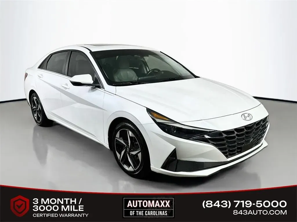 White 2021 Hyundai Elantra Limited for sale in Summerville, SC