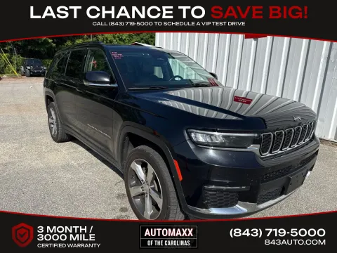Black 2021 Jeep Grand Cherokee L Limited for sale in Summerville, SC
