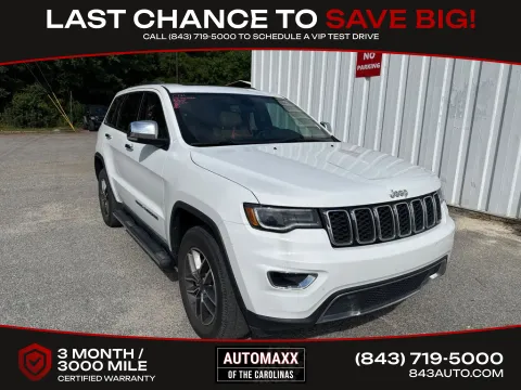 White 2021 Jeep Grand Cherokee Limited for sale in Summerville, SC