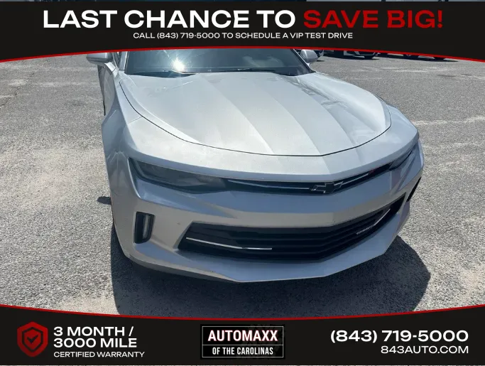 Silver 2017 Chevrolet Camaro 2LT for sale in Summerville, SC