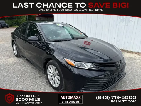 Black 2020 Toyota Camry LE for sale in Summerville, SC