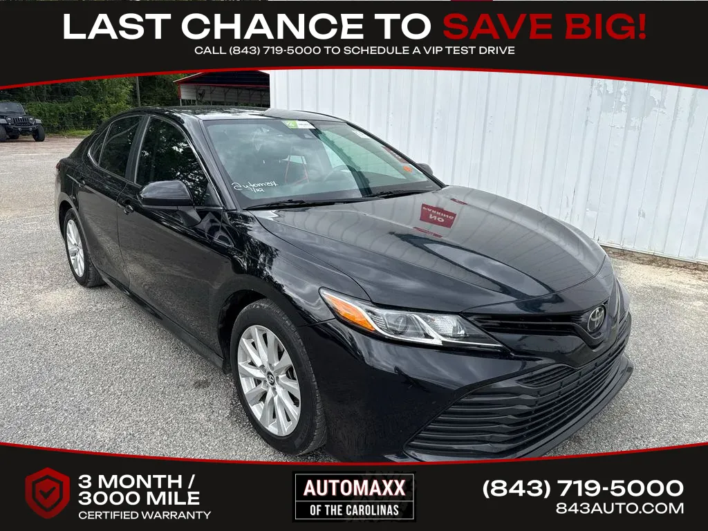 Black 2020 Toyota Camry LE for sale in Summerville, SC