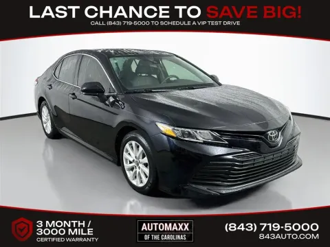 Black 2020 Toyota Camry LE for sale in Summerville, SC