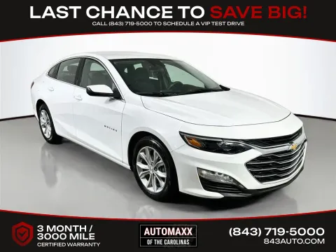 White 2025 Chevrolet Malibu LT for sale in Summerville, SC