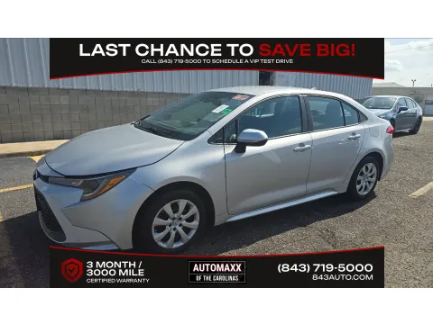 Silver 2022 Toyota Corolla LE for sale in Summerville, SC