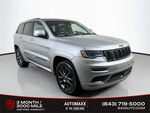 Silver 2019 Jeep Grand Cherokee Overland for sale in Summerville, SC