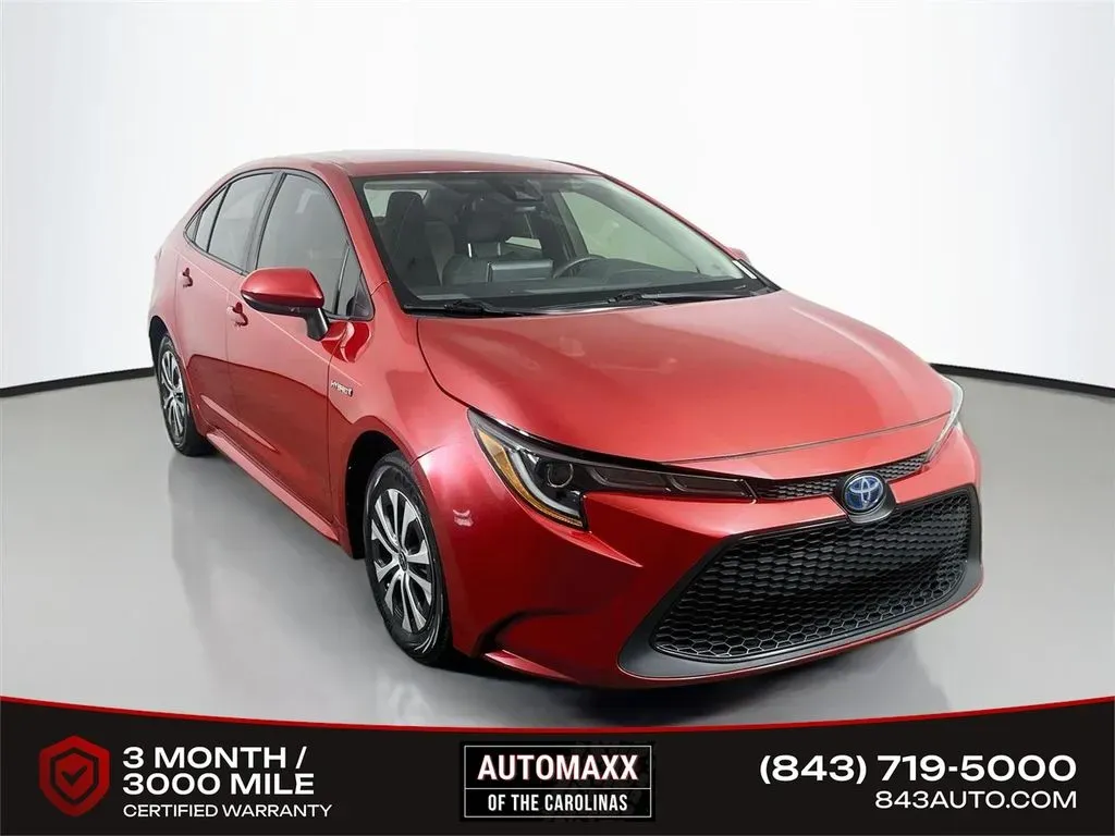 Red 2021 Toyota Corolla Hybrid LE for sale in Summerville, SC